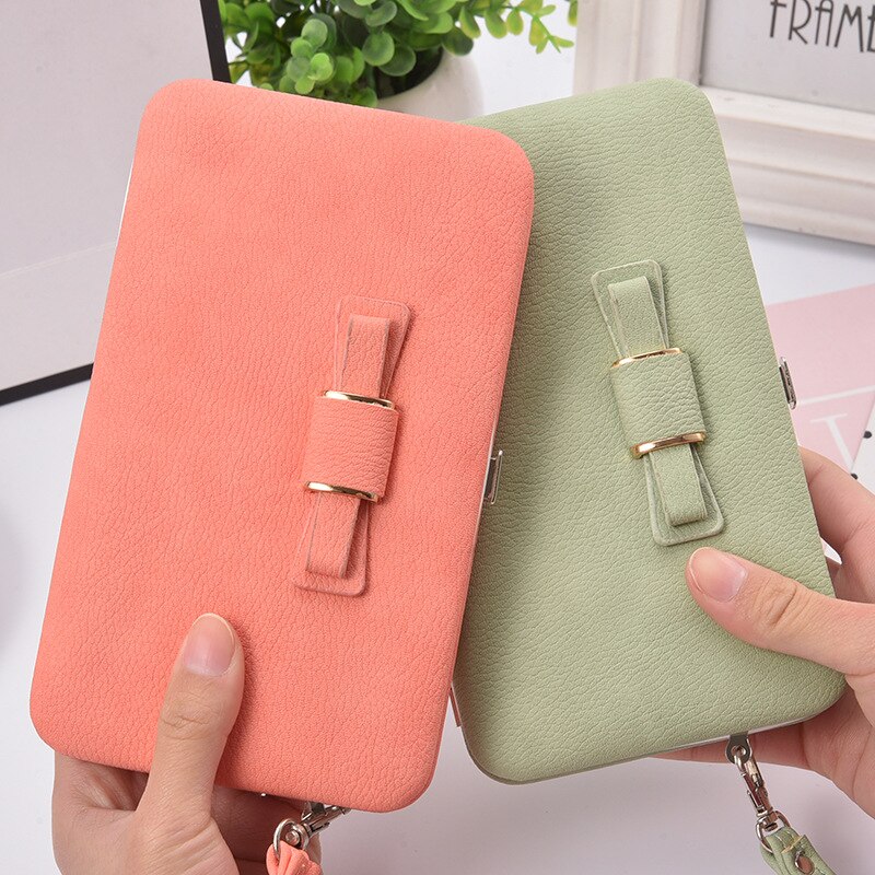 Catei Karrui Korean version of the women's wallet long mobile phone bag bow lunch box female bag tide