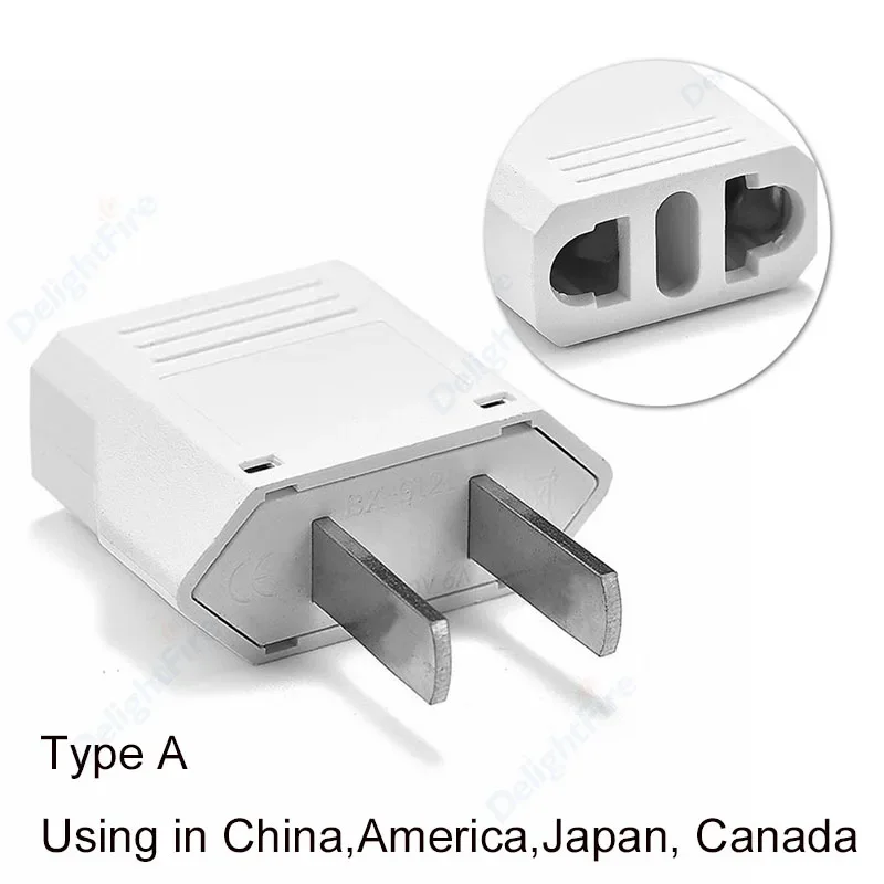 EU Plug Adapter AU American US To EU Euro Travel Adapter Type C Electric Plug Converter Power Sockets AC Outlet Power Converter: BROWN / UK Plug