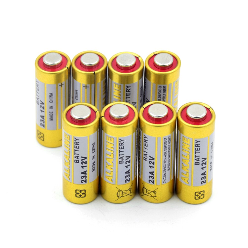 YCDC 12V pile alcaline 23A 23GA MS21 A23 E23A V23GA pour télécommande sonnette Original: 8 PCS