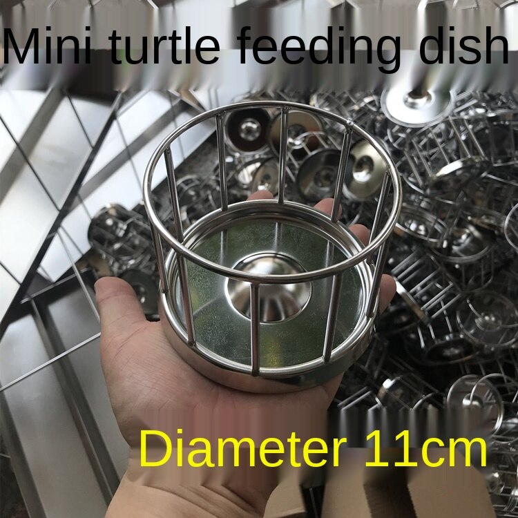 Mini dispensador de comida para tartaruga, alimentador de tartaruga de aço inoxidável, utensílio de alimentação, dispensador de alimentação, prato para tartaruga za200: M