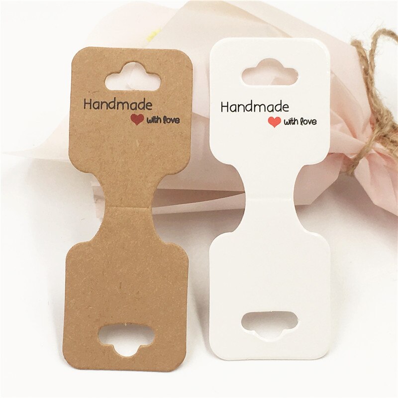 100pcs Kraft di Carta di Nuovo Modo Della Collana Tag 9x3.5cm Flamingo/Bello Del Fiore Dei Monili display Hang Etichette carta
