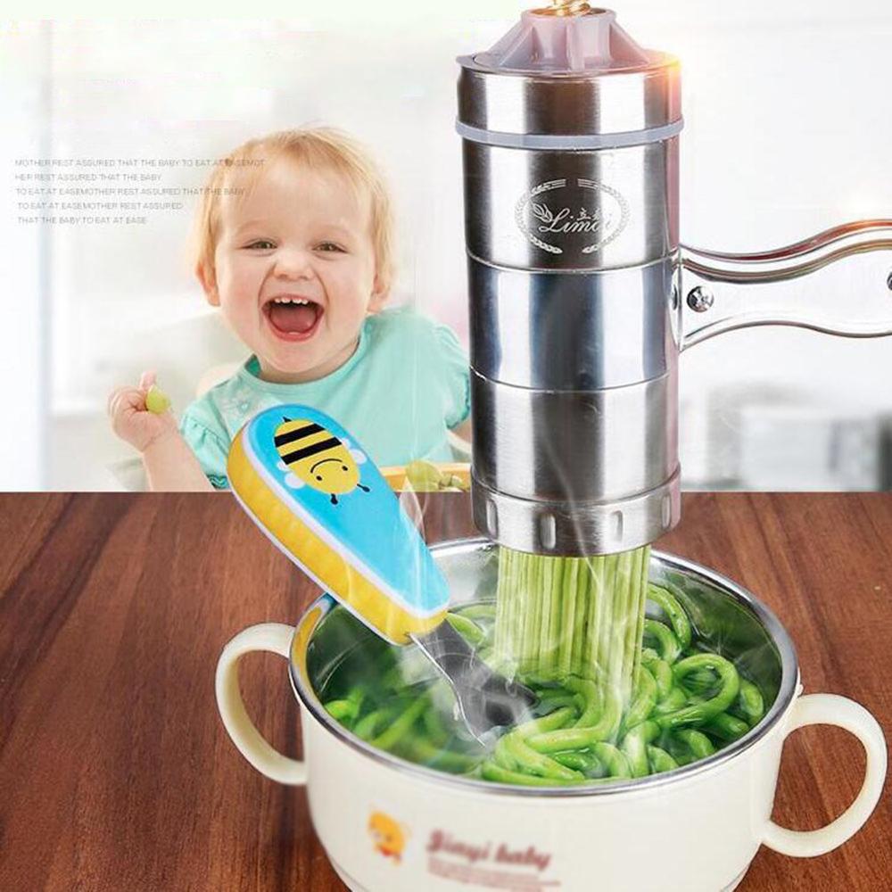 De acero inoxidable Manual de Fabricante de fideos prensa máquina de Pasta máquina de manivela de utensilios de cocina haciendo espaguetis cocina accesorios de utensilios para cocina
