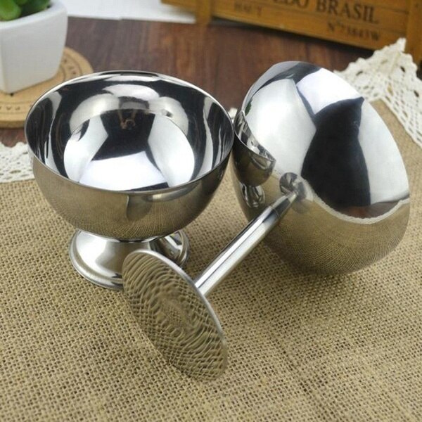 200ml Salad Cup Safe Stainless Steel Ice Cream Cup Dessert Bowl Ice Cream Scoop
