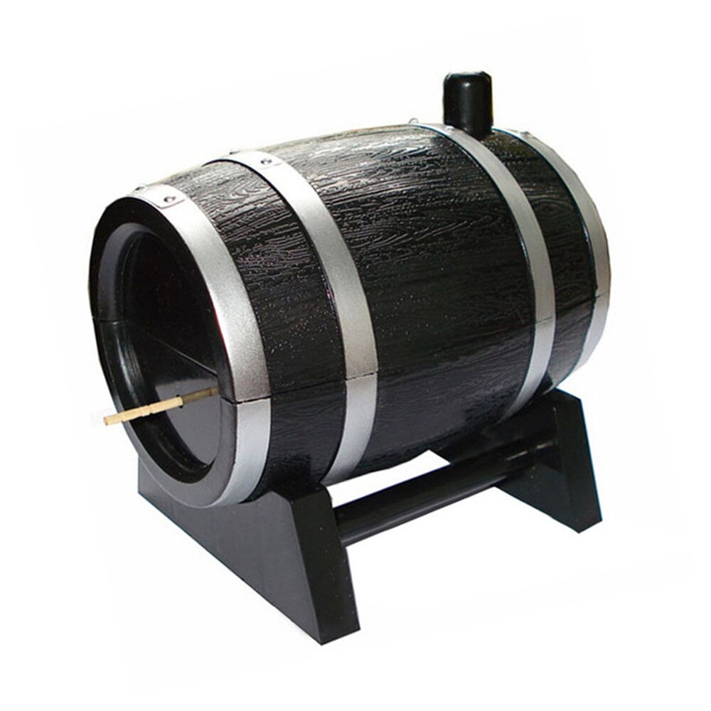 1 PC Automatic Oak Wine Barrel-Shaped Toothpick Holders Plastic Box Container Case For Home Kitchen