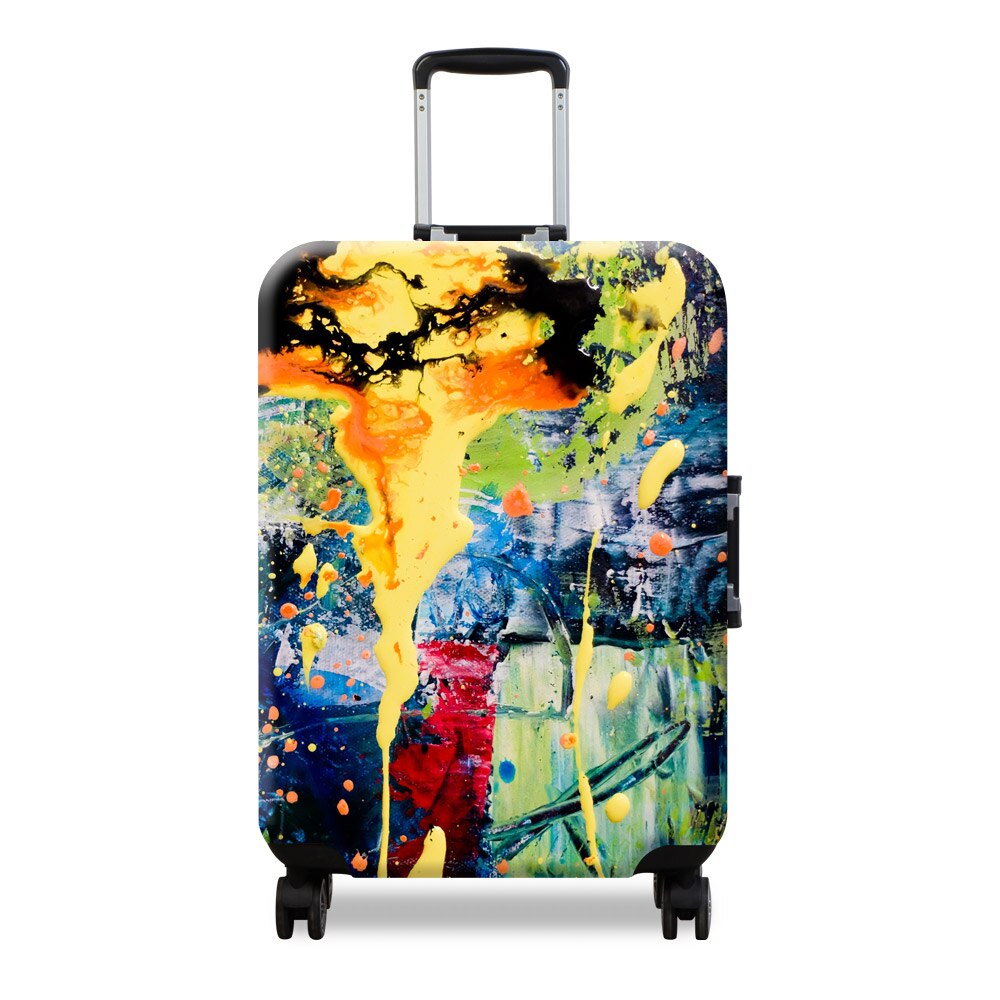 Elastic Luggage Protective Covers DustProof case for suitcase 18-32 inch travel accessories Color graffiti baggage cover XL