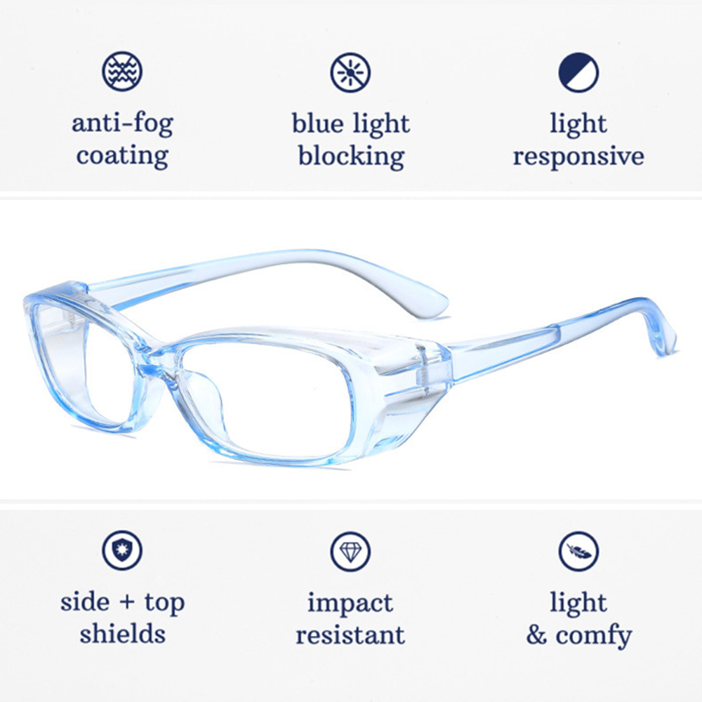 AIELBRO Cycling Glasses Anti Fog Goggles Protective Glasses Side Shields Anti Blue Light Protection Eyewear Sunglasses for Men