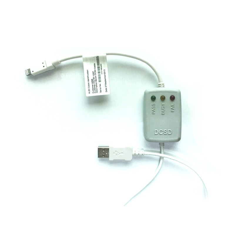 Dcsd alex-kabel för iphone seriell port teknik kabel testlinje och skriv till den lila skärmen kan batch-operation