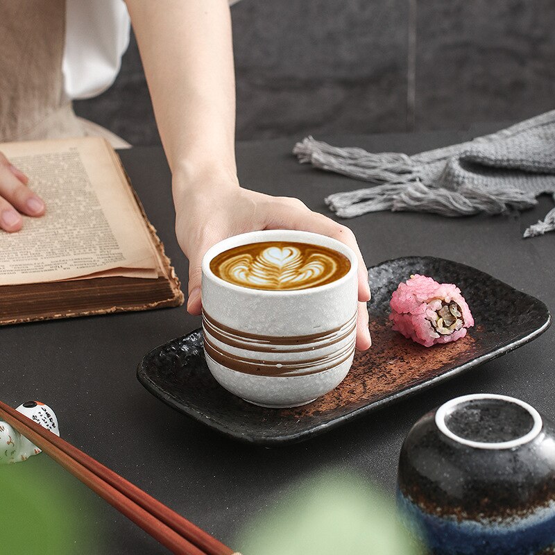 Kaffekopper keramikk krus sake te krus drinkware kopp keramisk latte japansk håndlaget kaffekopp