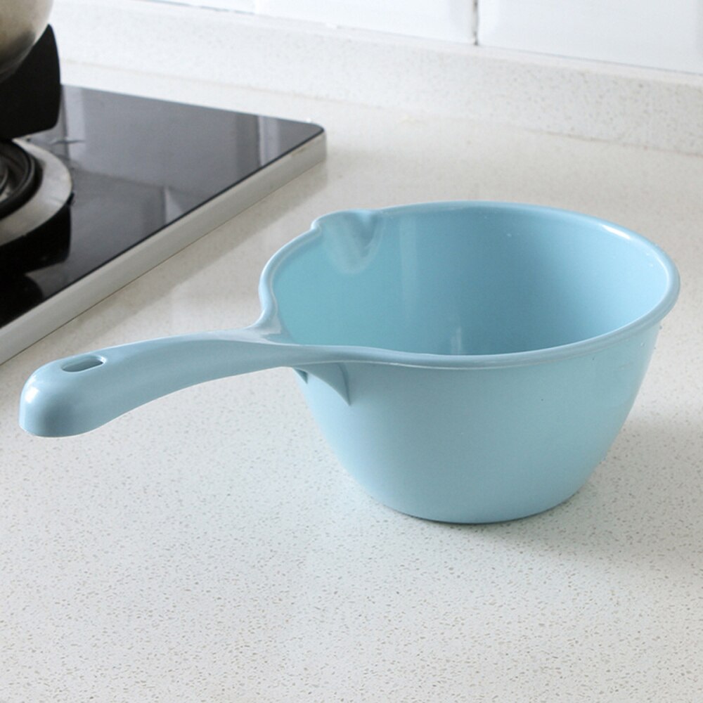 1Pc Plastic Water Ladle Bathing Bailer Water Dipper Spoon for Home Restaurant Kitchen Blue