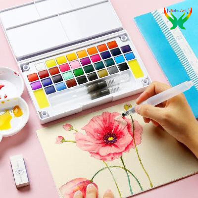 Berglno 12/18/24/36 Kleuren Solid Aquarel Gereedschap, Pigmenten, Studenten Schilderen Vloeistof, Volwassen Schilderen Subpackage
