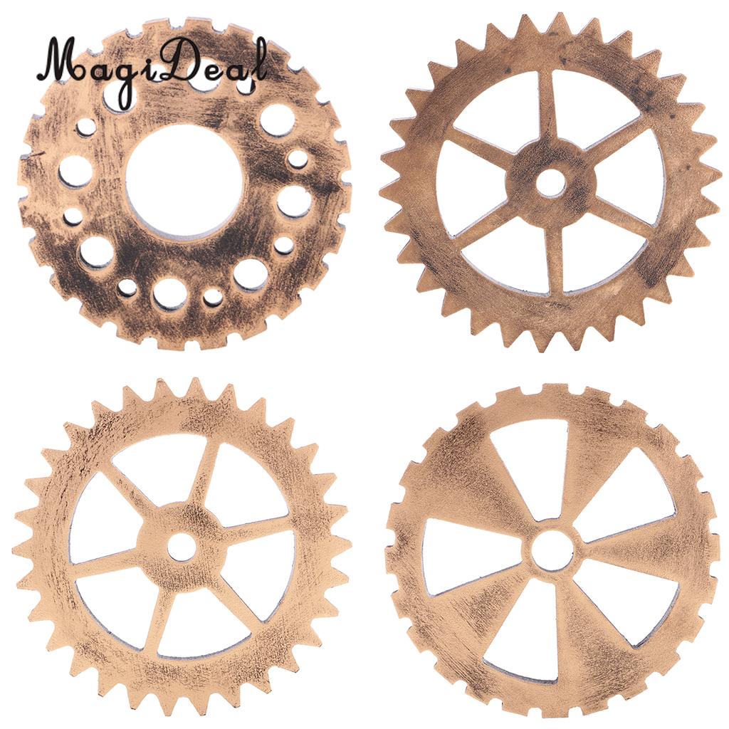 MagiDeal Rustic Wooden Circle Wheel Gear Home Bar Cafe Wall Hanging Art Craft Ornaments Home Room Wall Decoration Wooden Gear
