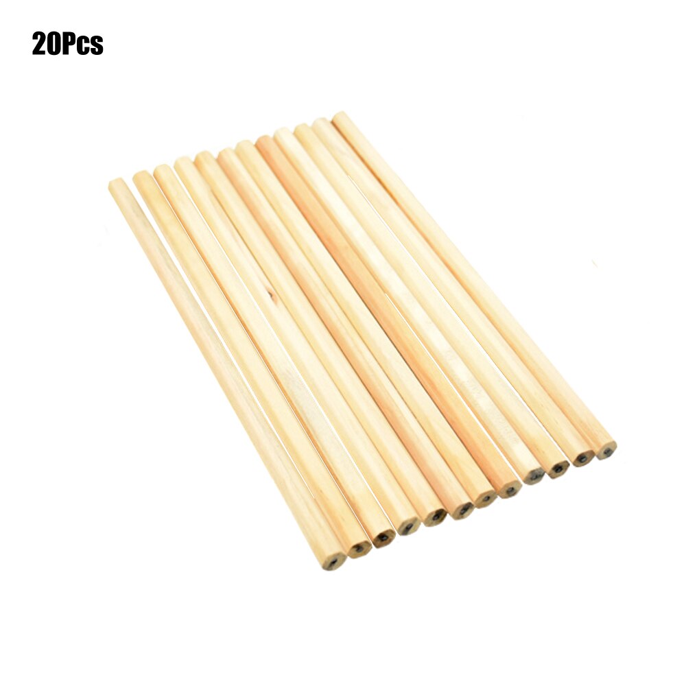 20Pcs Hb Houten Potloden Schetsen Potlood Zwarte Kern Ruwe Hout Nontoxic Kids Potloden School Stationery Office Supply: Default Title