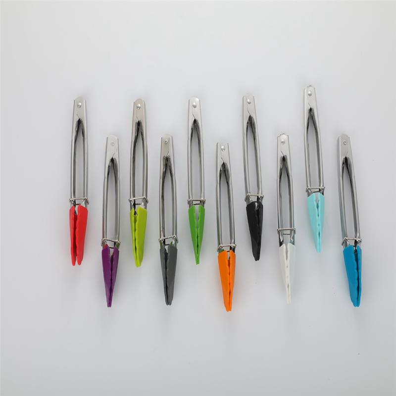 Kleine Koken Tang Siliconen Antislip Rvs Keuken Tang Serveren Klem Mini Bbq Tang Koken Clip Gebak Klem