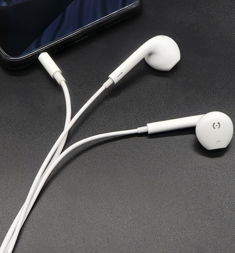 HD Mic Wired Kopfhörer Super Bass Noise Reduction Headset Hifi Stereo In Ear Ohrhörer Handy Zubehör 3,5mm Für iPhone 6 7: WHITE