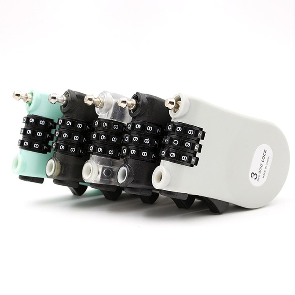 Retractable Mini Luggage Cable Lock 3 Digit Password Combination Bicycle Lock Travel Padlock with 40 Inches Steel Wire for Bike