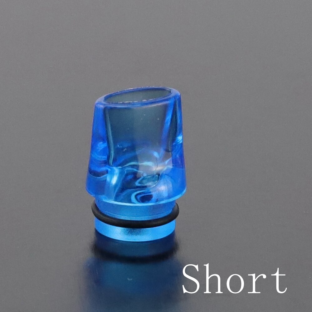 Flat Acrylic Plastic MTL 510 810 Drip Tip MouthPiece DripTip 810 For Atomizer RTA RBA RDA 8 Color: Blue Short