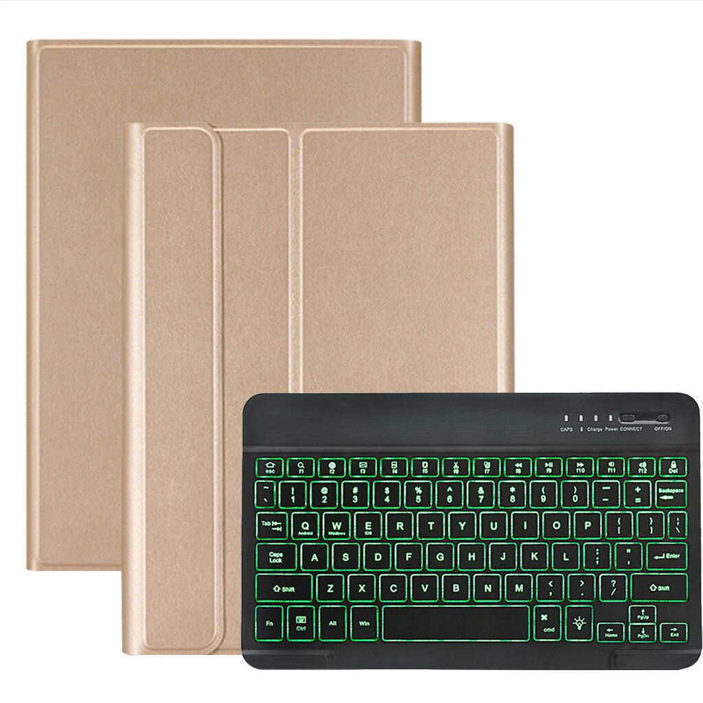 35 @ Keyboard Cover Backlit Toetsenbord Case Voor Samsung Galaxy Tab Een 10.1 T510 Cover Verwisselbare Bluetooth Toetsenbord Lederen Funda
