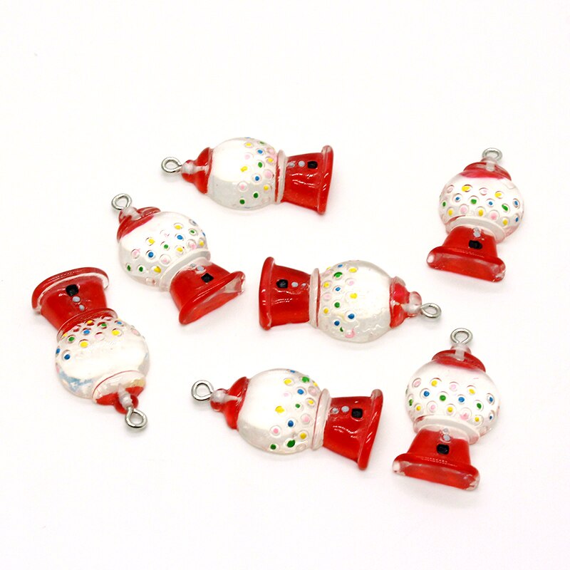 10pcs/lot Wine Bottle Watermelon Lollipop Food Charms Resin Earring Pendants Accessory Anime Moon Star Keychain DIY Jewelry Make: dianhuating