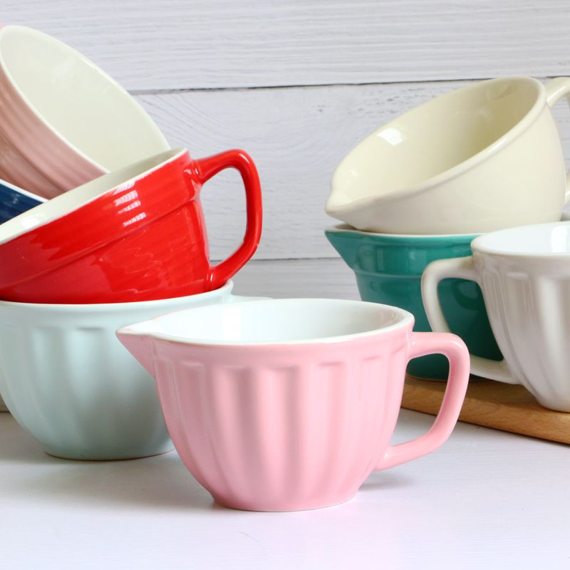 Cuenco de cerámica para fruta, Bol para sopas y ensaladas, cocina, jarra de leche, tazón mezclador de huevo, tazas de café, taza de leche, Espumador de leche