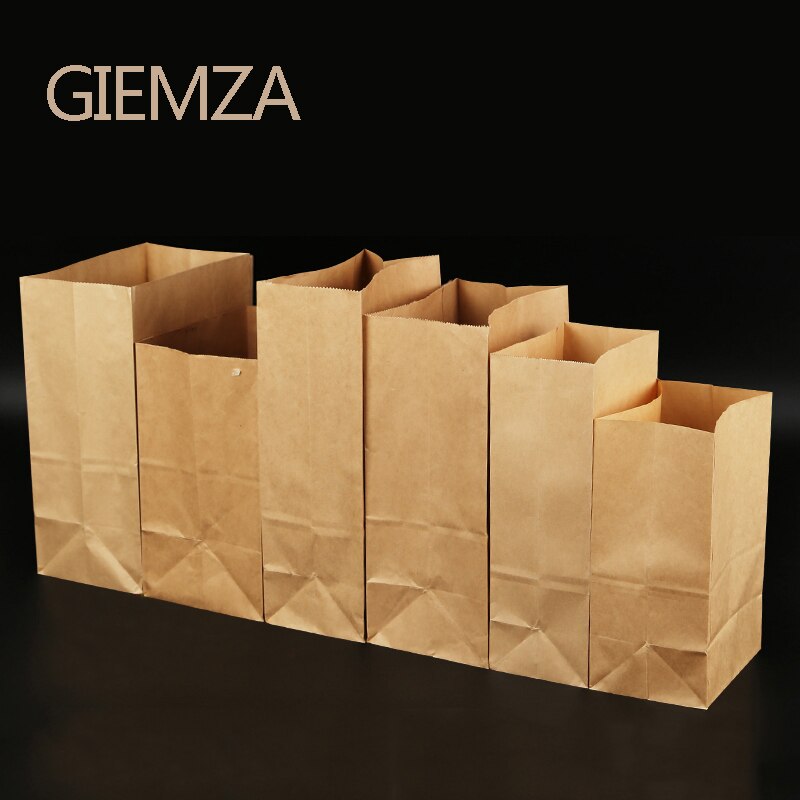 Giemza 100 Stuks Wegwerp Voedsel Containers Fijne Kraftpapier Zak Voor Voedingsmiddelen Moer Bloem Recyclebaar Party Bag Droge Verpakking