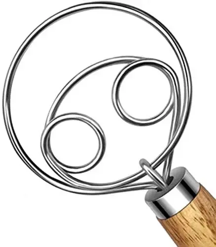 10Inch Deense Deeggarde Roestvrij Staal Nederlandse Stijl Brooddeeg Handmixer Houten Handvat Keuken Bakgereedschap Artisische Blender