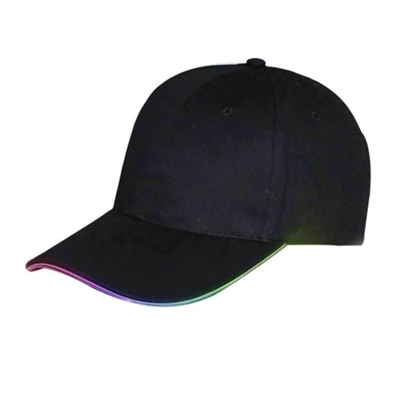 Gorra de béisbol LED para correr, gorra ligera de algodón con visera, ropa para deportes al aire libre con Cierre trasero ajustable: BN