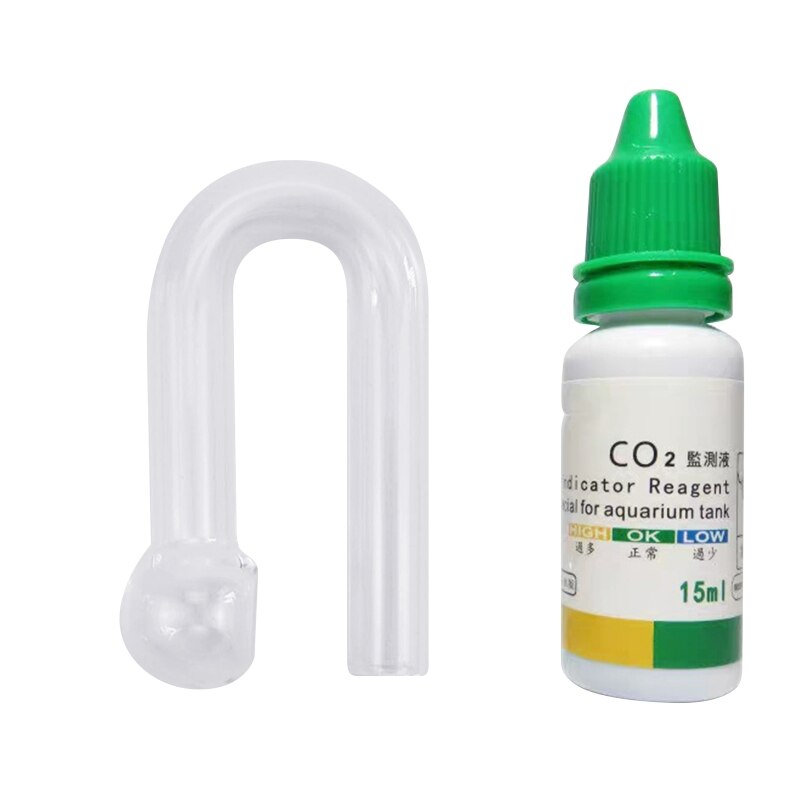 Monitor CO2 Per Acquario In Vetro Con Sfera E Soluzione Indicatrice - Tester PH Drop Ball