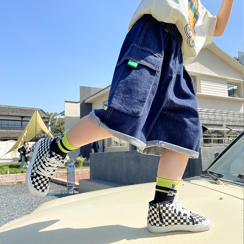 Summer Kids Short Denim Shorts For Boys Children – Grandado