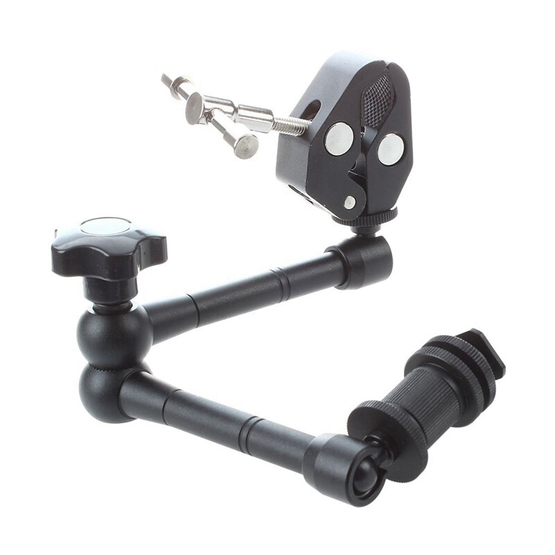 1 stück 11- zoll-reibungsgelenkarm mit klemme und 1 stück 1/4 -zoll-mini-kugelkopf aus aluminiumlegierung