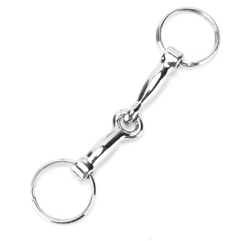 Equestrian Snaffle Bits Keychain Zinc Alloy Pelham Keychain Single Connector Horse Bit Key Knot Drinking