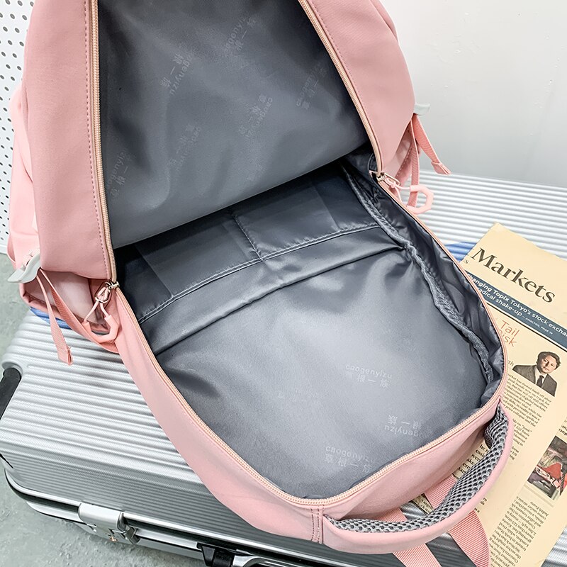 SEETIC Hohe Kapazität Rucksack Multi-Tasche Wasserdicht Rucksack Frauen Einfarbig Frauen Rucksack Nylon Rucksack Weiblichen