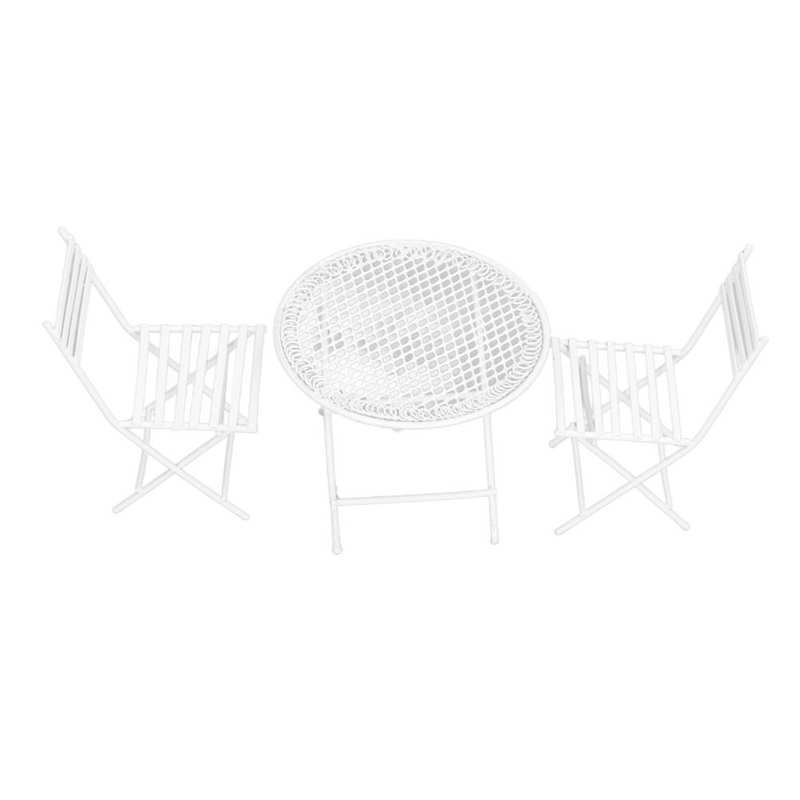 1:12 Poppenhuis Tuin Tafel Stoel Set Miniatuur Patio Bistro Poppenhuis Boekenkast Dressoir Nachtkastje Kinderstoel