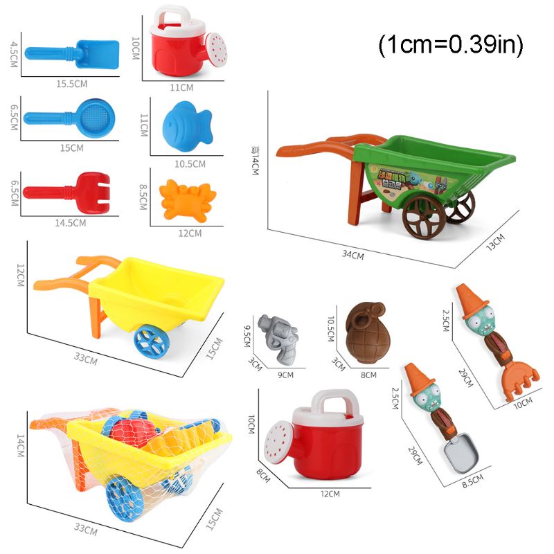 Gota tienda 7 Uds carretilla juguetes de playa para niños juguetes de arena para la construcción de moldes de castillos de arena