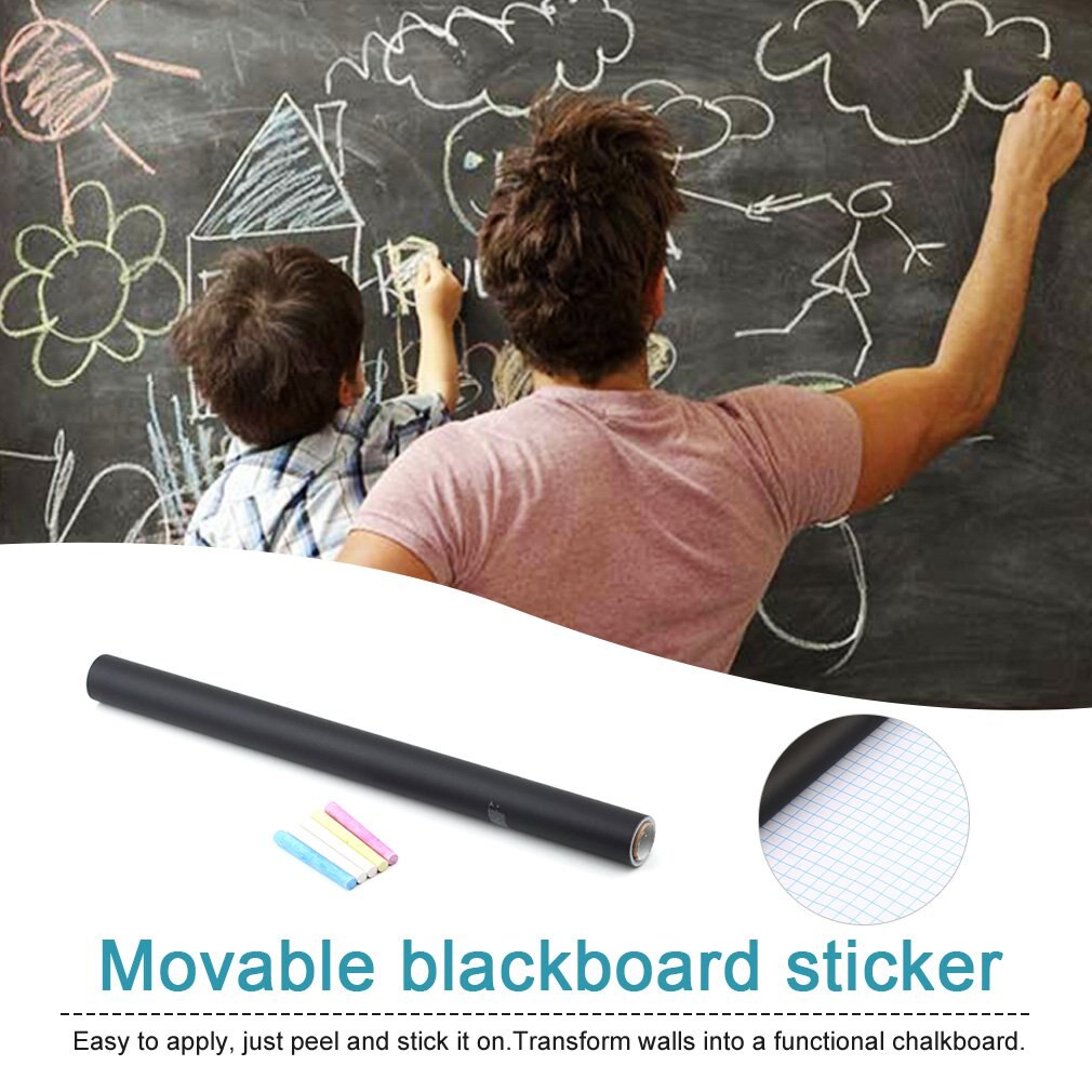 Vinyl Chalkboard Wall Stickers Removable Blackboard Self-Adhesive Blackboard Draw Mural Decals Art Chalkboard Great for Kid