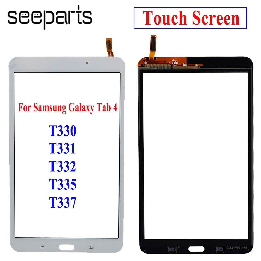 Para Samsung Galaxy Tab 4 8,0 T330 T331 T332 T335 T337 Digitalizador de pantalla táctil LCD Panel cristal frontal con sensor de piezas