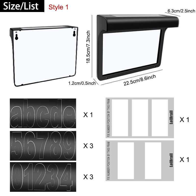 House Numbers Solar Powered Light Address Sign LED Solar Lamp Outdoor Waterproof Plaque Lighting for Home Yard Street