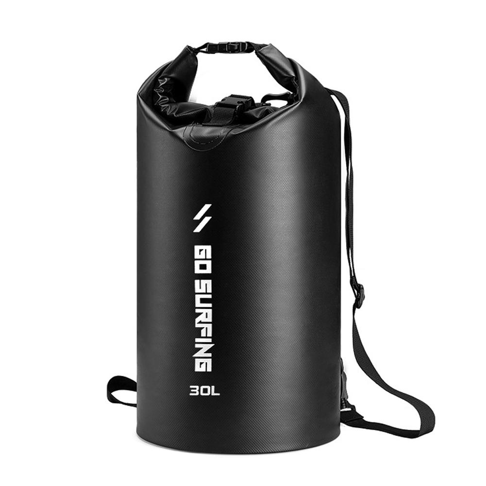 Himiss flod vandreture tasker sport dykning spand taske skulder drivtaske udendørs pvc vandtæt svømning flydende taske: Sort