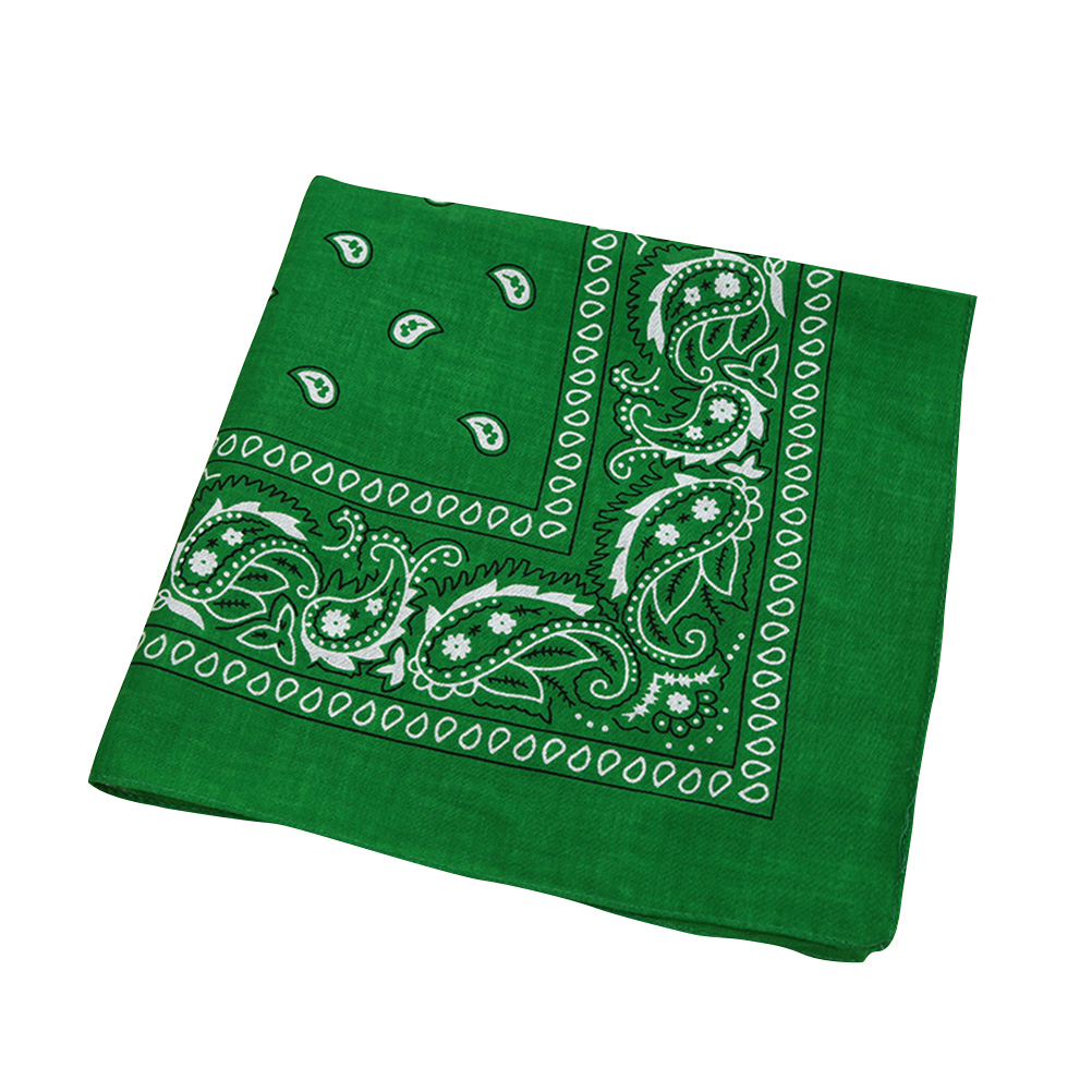 Pañuelos absorbentes para el sudor Bandana estampada de algodón multiusos (verde)