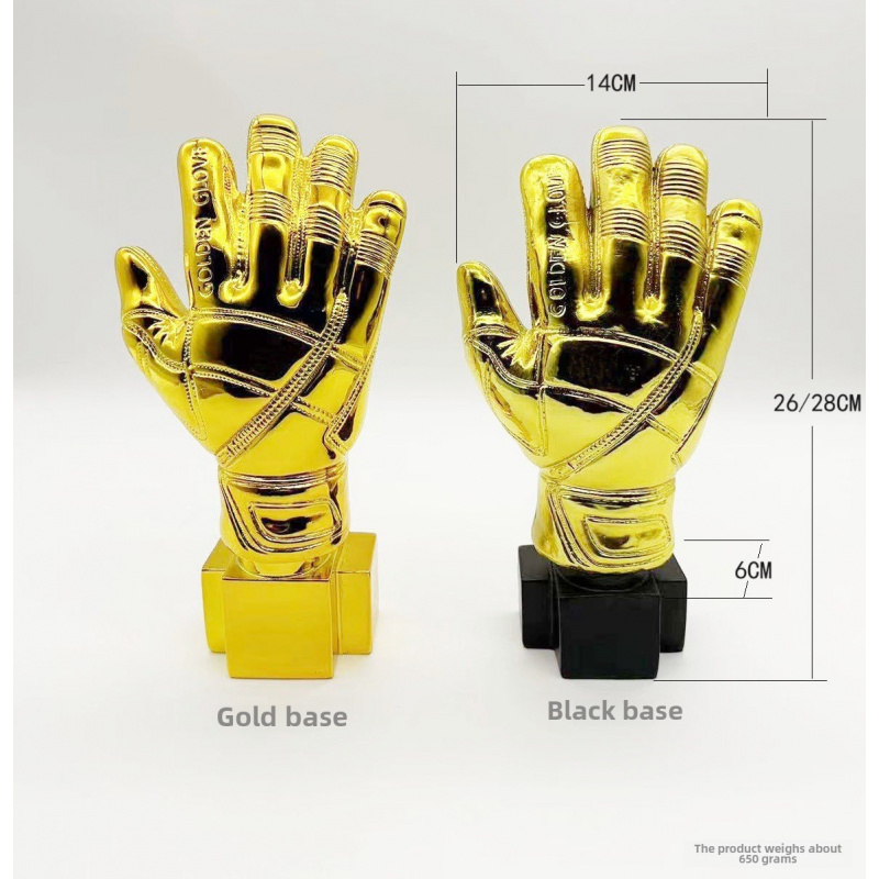 FußBall-Trophäe, goldene Handschuhe, Trophäe für Fußballfans, Souvenir, Torwart-Trophäe, goldener Handschuh, Auszeichnung