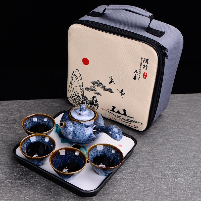 Chinesische Tee-einstellen Keramik Glasur Teekanne Teetasse Gaiwan Porzellan Teaset Wasserkocher Teegeschirr setzt Getränk Chinesischen Tee: 02