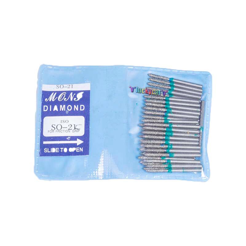 Bola redonda de diamante serie TF, 50 unids/bolsa, fresas dentales de diámetro para pieza de mano Dental de alta velocidad: SO 21