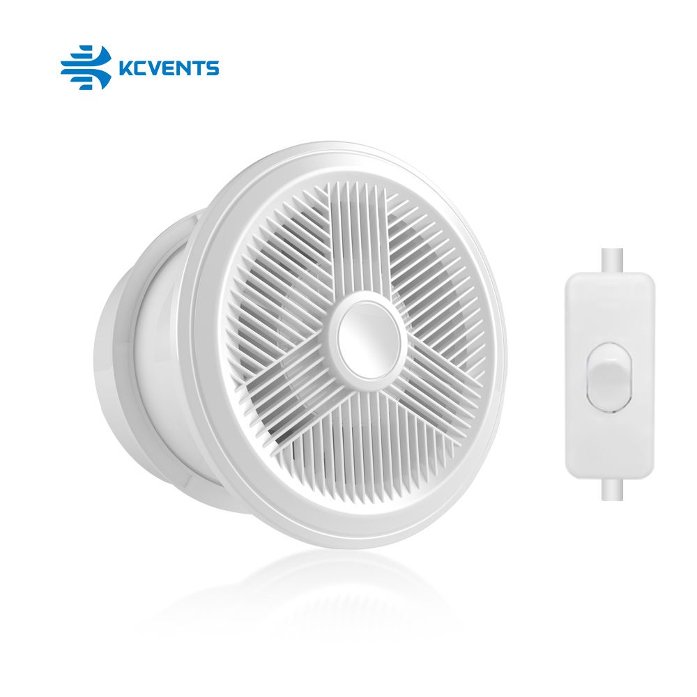 KCvents Bathroom Exhaust Fan Ventilation Fan With Remote Control For Window Wall Mount Home With Backdraft ECO Friendly 4/6/8in: Khaki / EU