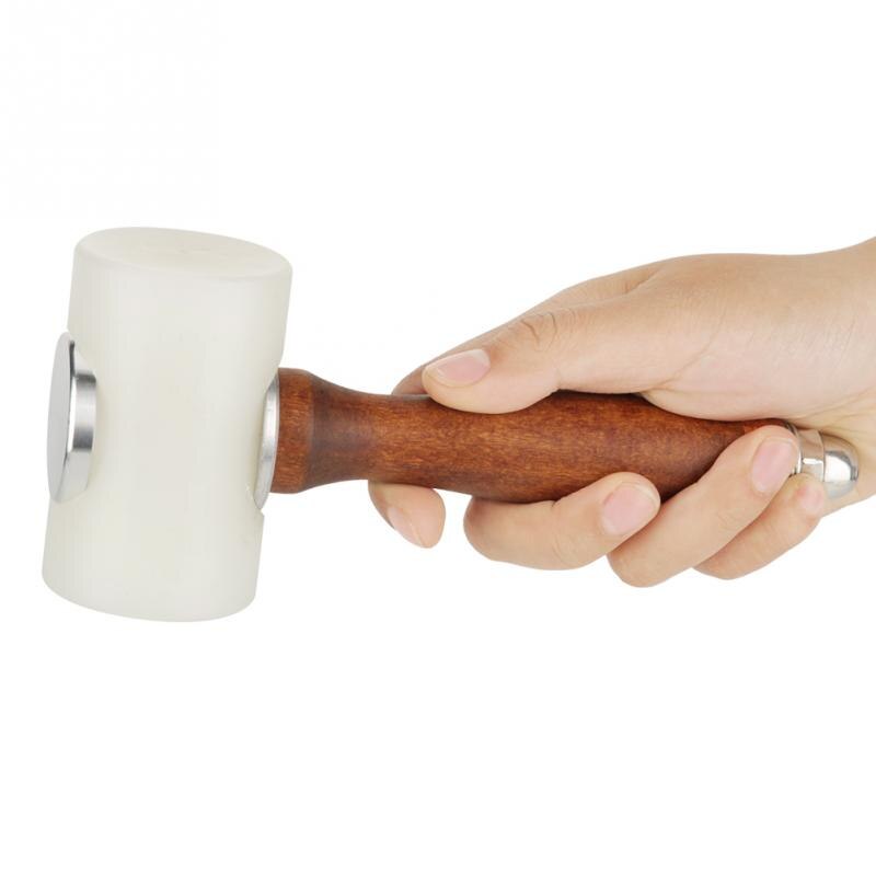 Handheld T Shape Leather Carving Hammer Wood Handle Nylon Leather Carving Mallet DIY Craft Tool