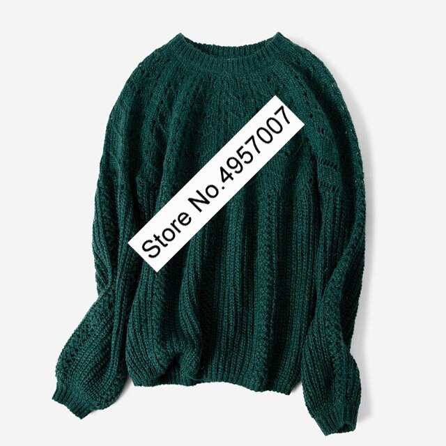 Elfbop Dames Wit/Blauw/Geel/Groen/Bruin Breien Mohair & Wol Hollow Out Trui Trui Top Stijl Jumper