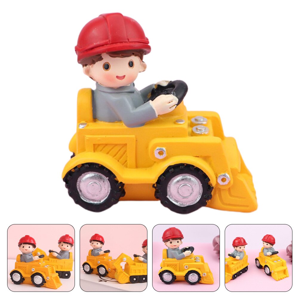 Children's engineering truck engineering vehicle cake decor ornament table