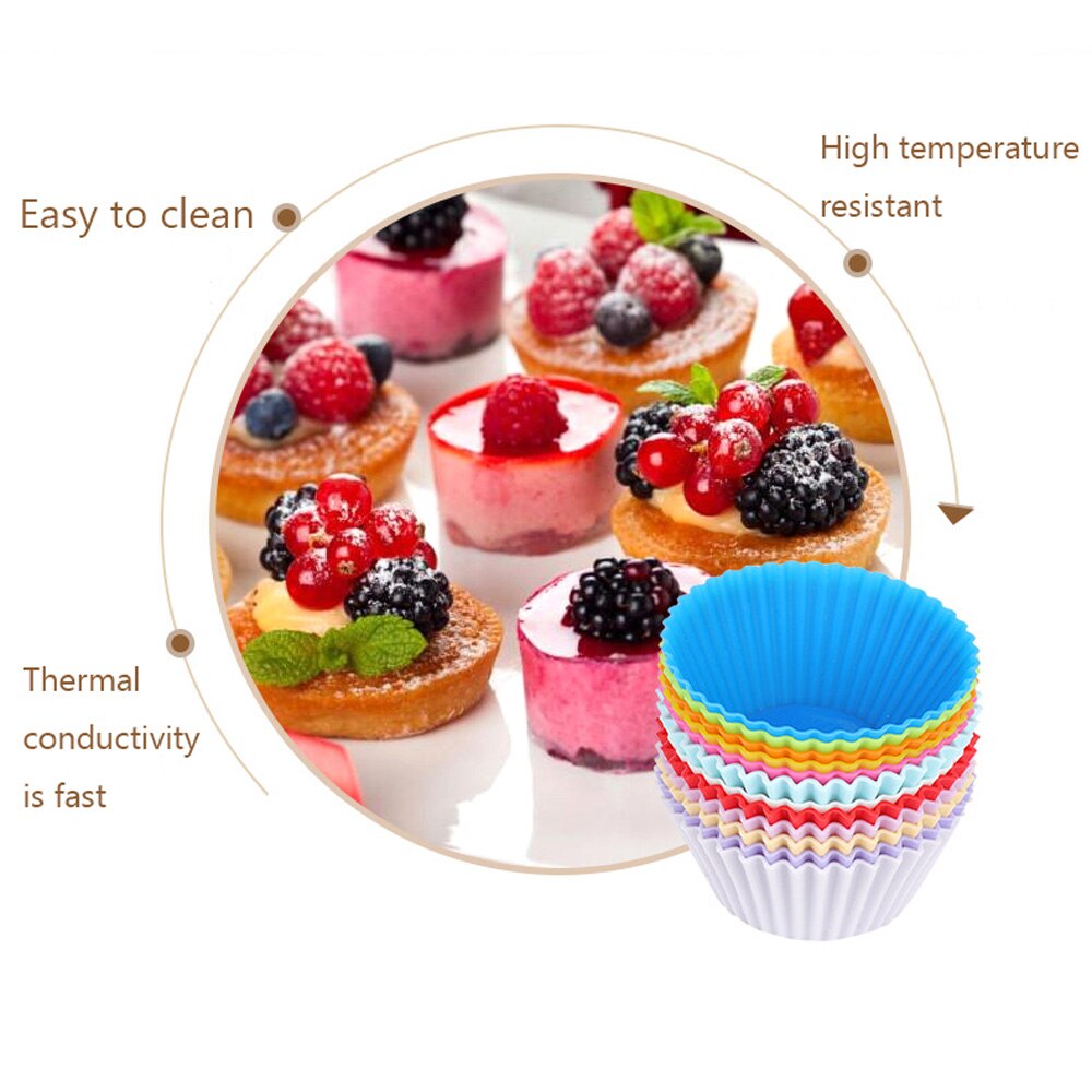 Home Pastel Silicone Baking Cups - Pack of 6 - Reusable Cupcake and Muffin Liners Silicone Cupcake Baking Cups