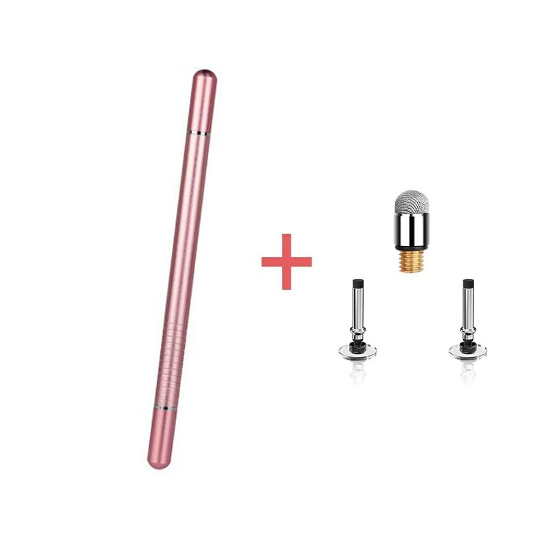 2 in 1 Stylus Drawing Tablet Pens Capacitive Screen Caneta Touch Pen for Mobile Android Phone Smart Pencil Accessories Newest: Rose Gold With Head