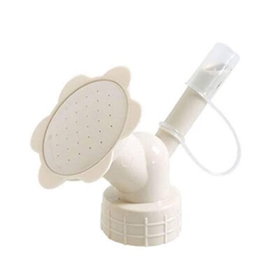 Aspersor de jardinería portátil 2 en 1, boquilla de regadera para interior, cabezal de ducha de riego de plástico, herramienta de jardín: beige