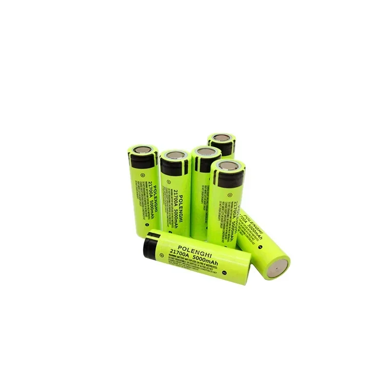 100%  genopladelige lithium-ion-batterier med ægte kapacitet 3.7v 21700 mah 5000 flad top, der bruges til lommelygte og bilbatterikomponenter