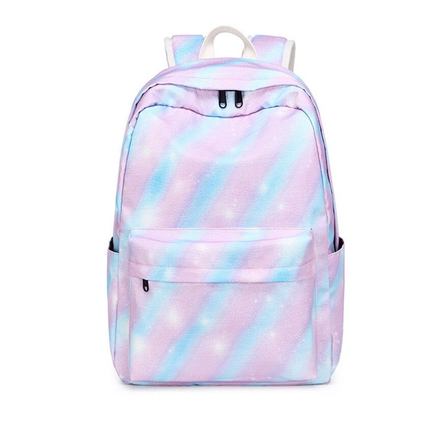 Fengdong schule taschen für Teenager mädchen streifen waterpfoof schule Rucksack einstellen freundlicher lebensmittel tasche freundlicher stift bleistift tasche einstellen: Rosa-1